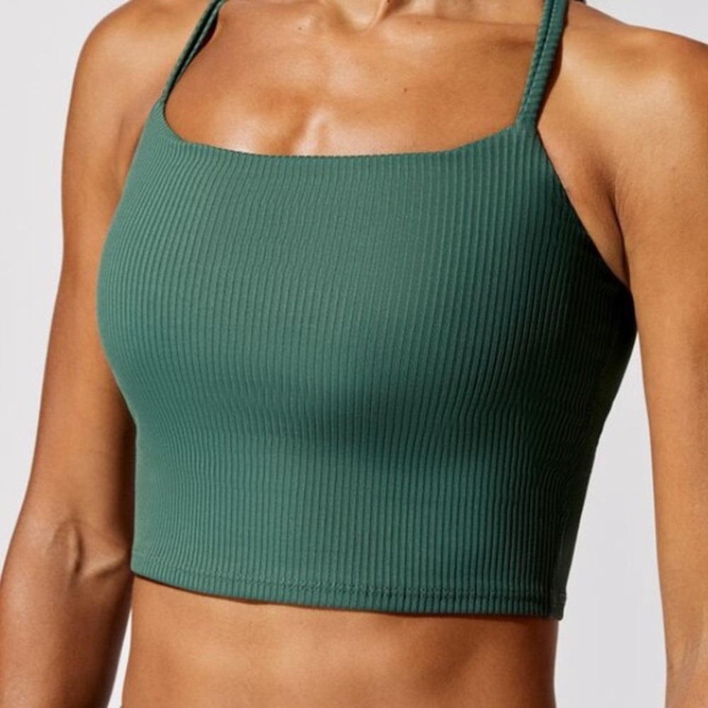 Carbon 38 Matching Set Ribbed 7/8 Leggings + Bra Top - Picture 5 of 13